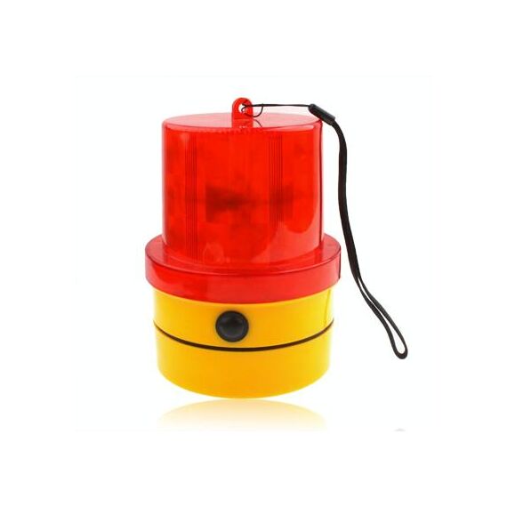 Spia luminosa stroboscopica con forte base magnetica (gialla + rossa)