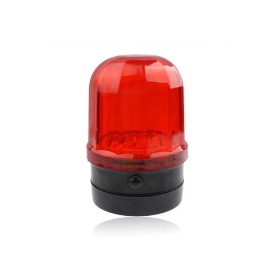 Spia flash stroboscopica a 6 LED per auto con forte base magnetica (rosso + nero)