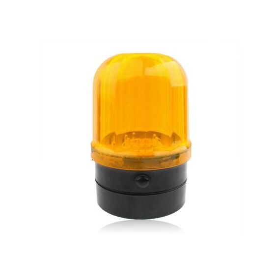 Spia flash stroboscopica a 6 LED per auto con forte base magnetica (giallo + nero)
