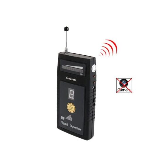 Rilevatore di segnale RF / Rilevatore di telecamere wireless e cablate / Rilevatore di insetti / Dispositivi a radiofrequenza con display di sensibilità alle cifre (SH-055U8L) (nero)