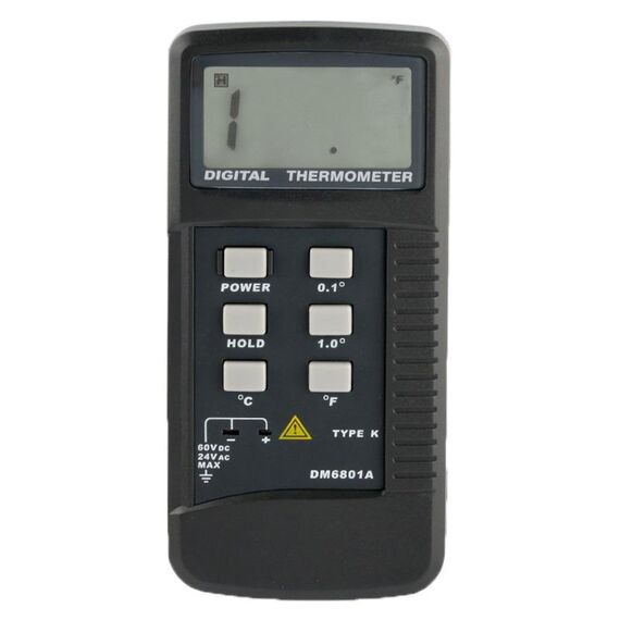 Termometro digitale con sensore di tipo K (DM6801A)