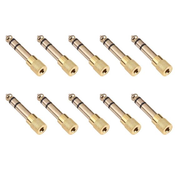 Adattatori di jack audio da 6.35mm maschio a 3,5 mm (10 PC in un unico pacchetto, il prezzo è per 10 PC)