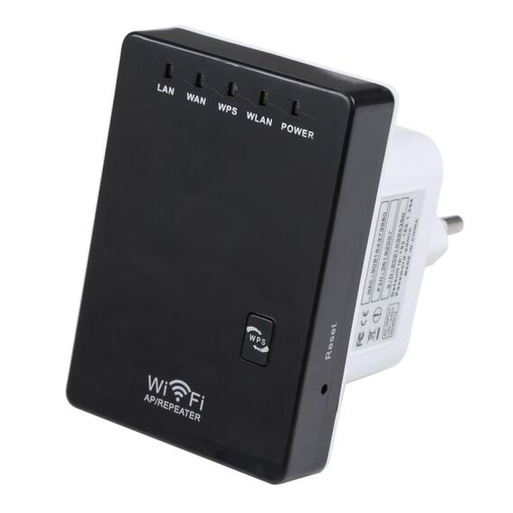 Mini router wireless-N da 300 Mbps con spina europea, supporto per modalità operative AP / client / router / bridge / ripetitore, consegna casuale del segno