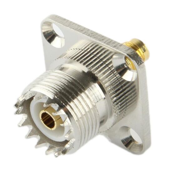 Adattatore SMA femmina a UHF (argento)