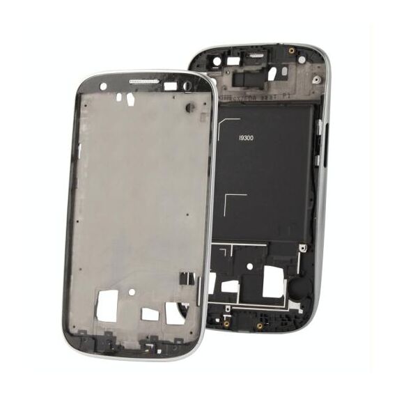 Per Galaxy S III / i9300 Scheda centrale LCD originale 2 in 1 + telaio anteriore originale (argento)