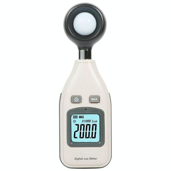 BENETECH Digital Light Lux Meter per fabbrica / scuola / casa varie occasioni, gamma: 0-200.000 Lux (GM1010) (bianco)