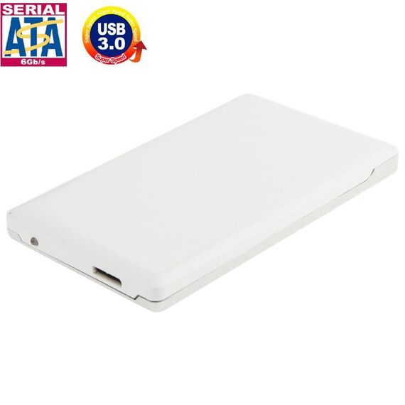 Custodia esterna SATA e IDE per HDD da 2,5 pollici ad alta velocità, supporto USB 3.0 (bianco)