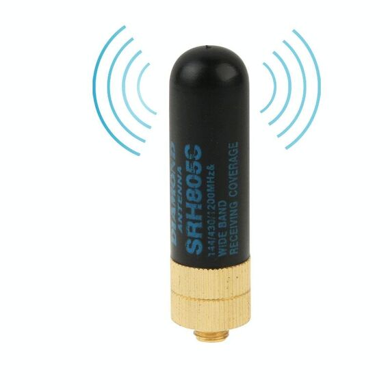 SRH805S Short SMA-F Perempuan VHF + UHF Dual Band Handheld Radio Antena, Lunghezza antenna: 4,5 cm