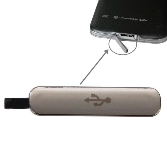 Per Galaxy S5 (oro) USB Charger Dock Port Cover antipolvere