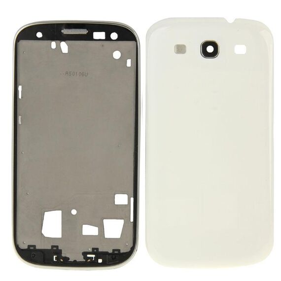 Per Galaxy SIII LTE / i9305 Cover frontale per alloggiamento completo (bianco)