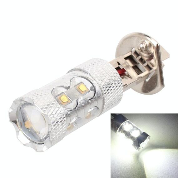 H1 50W 750LM 6500K Luce bianca 10-3535-LED Fendinebbia per auto, corrente costante, DC12-24V