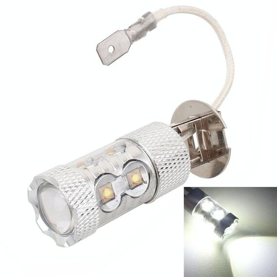 H3 50W 750LM 6500K Luce bianca 10-3535-LED Fendinebbia per auto, corrente costante, DC12-24V