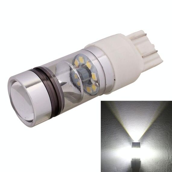 T20 7443 850LM 100W LED Fendinebbia posteriore / Indicatori di direzione / Lampadina luce di marcia diurna, DC 12-24V (bianco freddo)