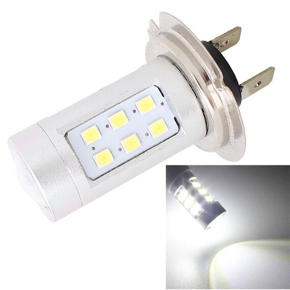 2 PCS H7 4.2W 630LM Luce bianca 21 LED 2835 SMD Lampadina fendinebbia anteriore per auto, CC 12V