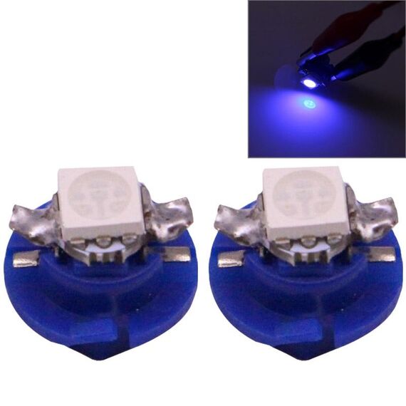 2 PCS B8.4 Blue Light 0.2W 12LM 1 LED SMD 5050 LED Lampadina per strumenti Luce cruscotto per veicoli, DC 12V (blu)
