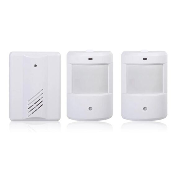 Da 1 a 2 PIR Sensori a infrarossi Rilevatore di allarme campanello wireless per casa / ufficio