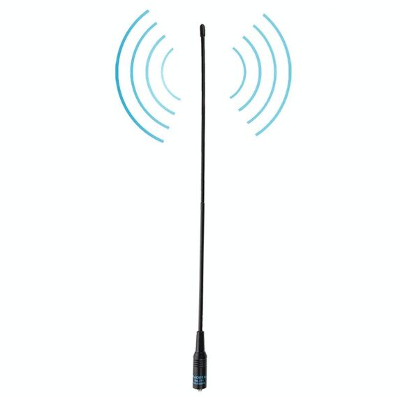 NAGOYA NA-771 144 / 430MHz Dual Band Flessibile Spring Whip SMA-F Antenna radio portatile per walkie-talkie, lunghezza antenna: 38 cm