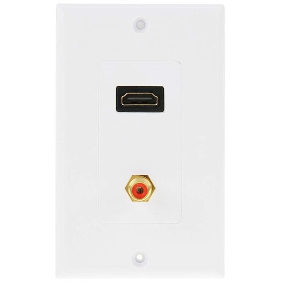 Pannello piastra a parete HDMI femmina + RCA femmina