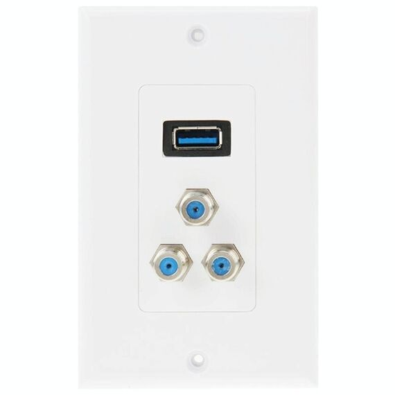 Spina femmina USB 3.0 + 3 spine femmina F Pannello a parete