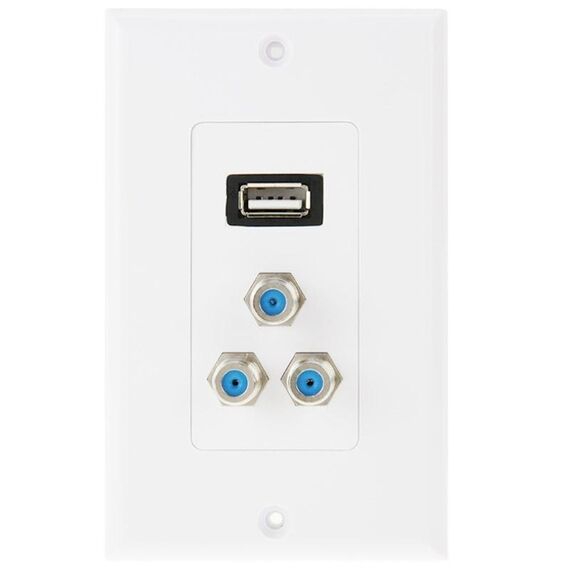 Spina femmina USB 2.0 + 3 spine femmina F Pannello a parete