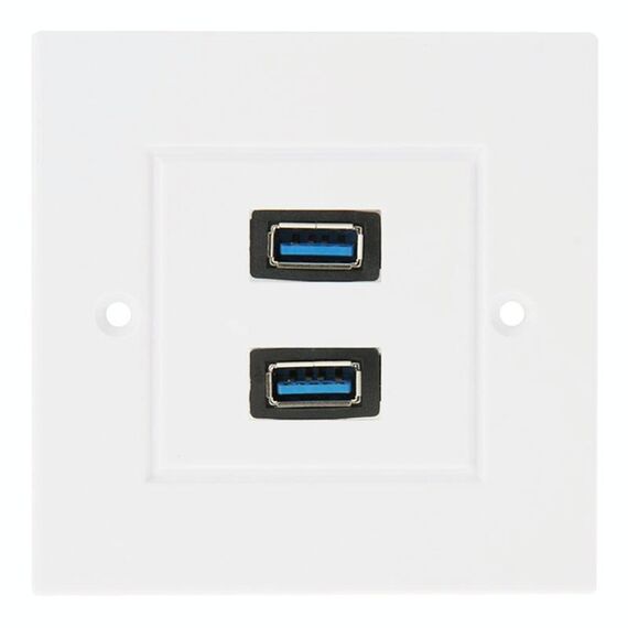 Doppio pannello USB 3.0 femmina per presa da parete per caricatore da parete