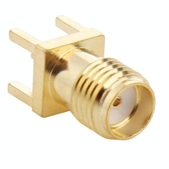 Adattatore per connettore RF quadrato per PCB da 10 pezzi placcato oro SMA femmina per montaggio a pannello