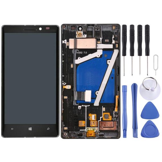 Schermo LCD TFT per Nokia Lumia 930 Digitizer Assemblaggio completo con cornice (nero)