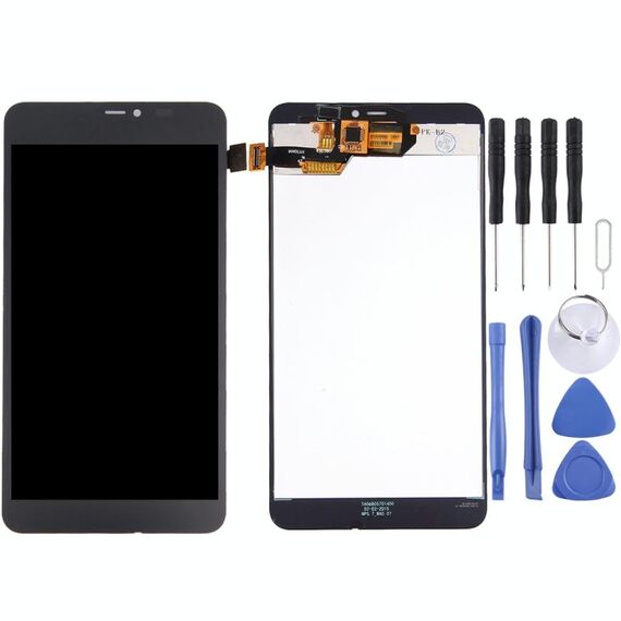 Schermo LCD e digitalizzatore assemblaggio completo per Microsoft Lumia 640XL (nero)