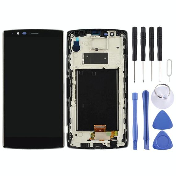 (LCD + cornice + touch pad) Gruppo digitalizzatore per LG G4 H810 H811 H815 H815T H818 H818P LS991 VS986 (nero)