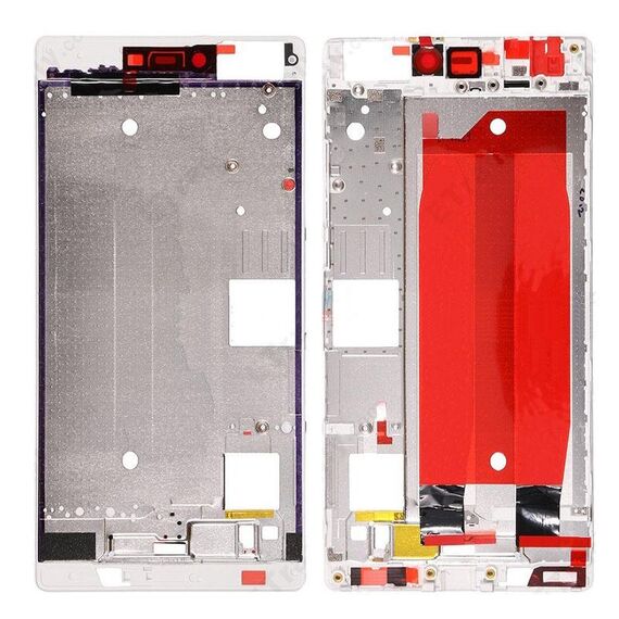 Cornice dello schermo dell'alloggiamento anteriore per Huawei Ascend P8 (bianco)