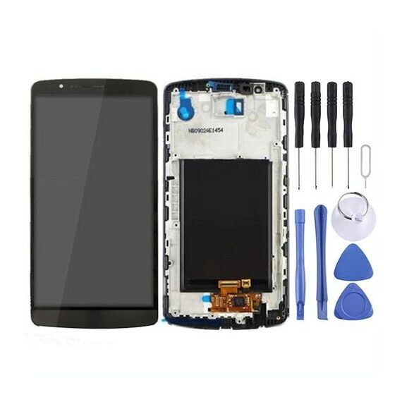 Display LCD + pannello touch con cornice per LG G3 / D850 / D851 / D855 / VS985 (nero)