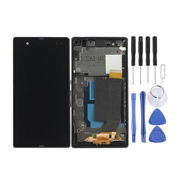 Display LCD + pannello touch con cornice per Sony Xperia Z / L36H / C6603 / C6602 (nero)
