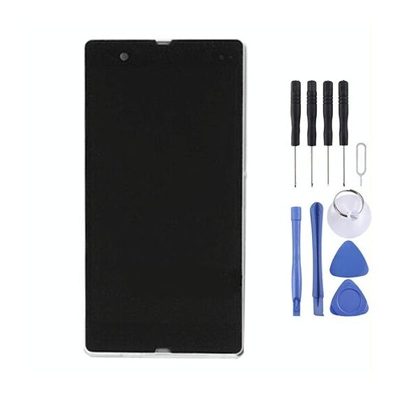 Display LCD + pannello touch con cornice per Sony Xperia Z / L36H / C6603 / C6602 (bianco)
