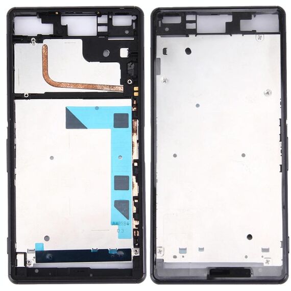 Piastra cornice cornice LCD alloggiamento anteriore per Sony Xperia Z3 / L55w / D6603 (nero)