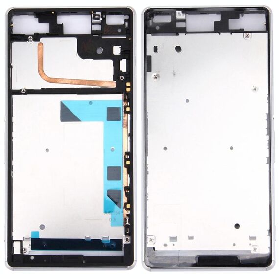 Piastra cornice cornice LCD alloggiamento anteriore per Sony Xperia Z3 / L55w / D6603 (bianco)