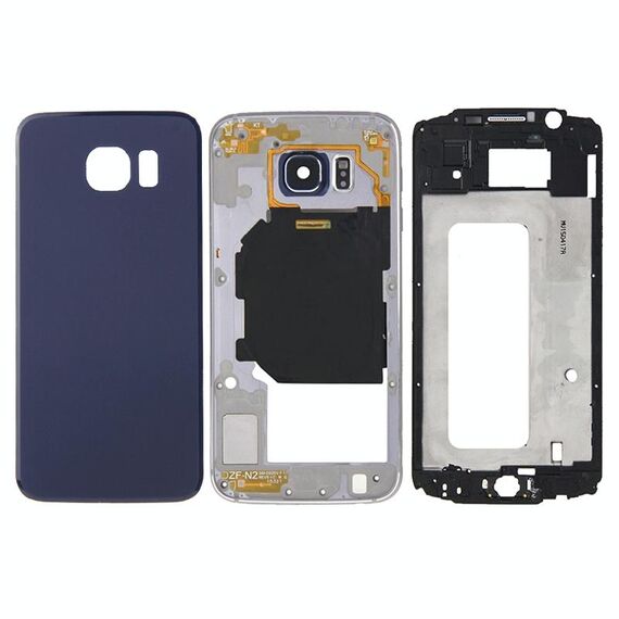 Per Galaxy S6 / G920F Copertura completa dell'alloggiamento (Piastra frontale cornice cornice LCD + Piastra posteriore Custodia Pannello obiettivo fotocamera + Coperchio posteriore batteria) (Blu)