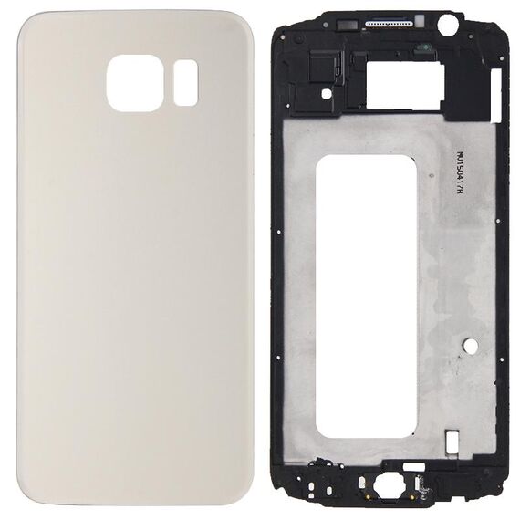 Per Galaxy S6 / G920F Copertura completa dell'alloggiamento (alloggiamento anteriore cornice cornice LCD + coperchio posteriore batteria) (oro)