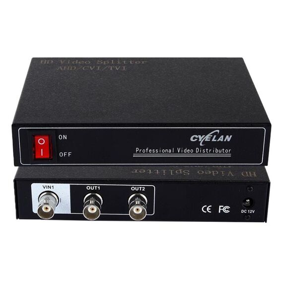 AHD / CVI Coassiale / TVI 1 in 2 Video Signal Splitter
