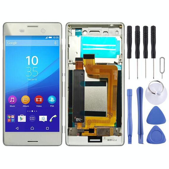 Display LCD + Touch Panel per Sony Xperia M4 Aqua (bianco)