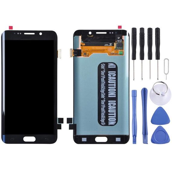 Display LCD originale + pannello touch per Galaxy S6 edge + / G928, G928F, G928G, G928T, G928A, G928I (blu)