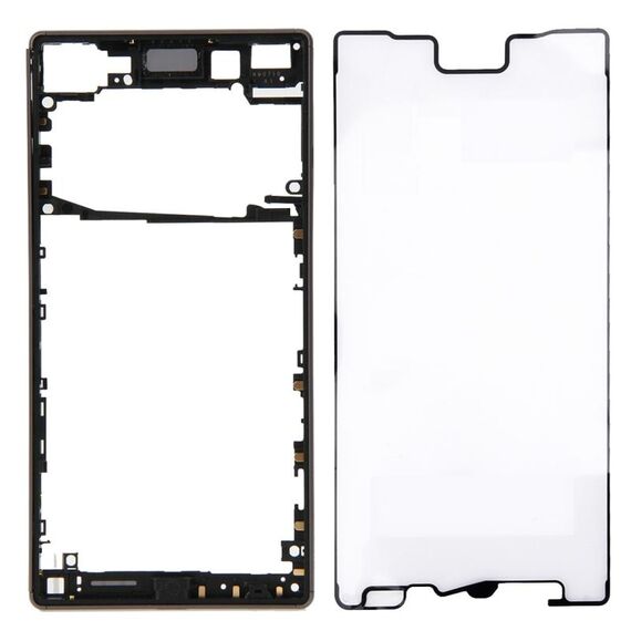 Cornice anteriore per Sony Xperia Z5 (versione con scheda SIM singola) (nera)