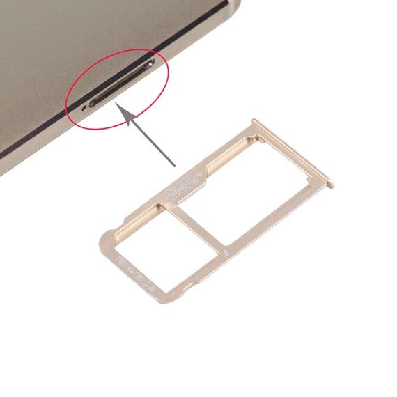 Per Huawei Mate 8 Nano SIM + Vassoio scheda Micro SD / Nano SIM (oro)