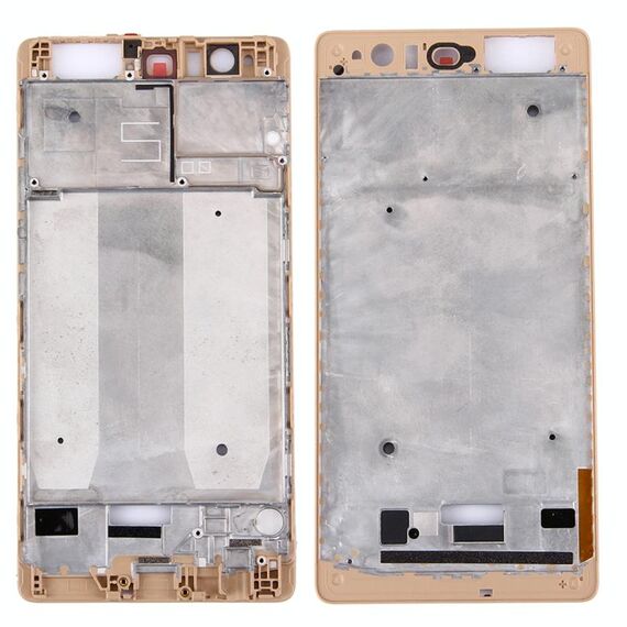 Per Huawei P9 Plus Piastra cornice cornice LCD alloggiamento anteriore (oro)