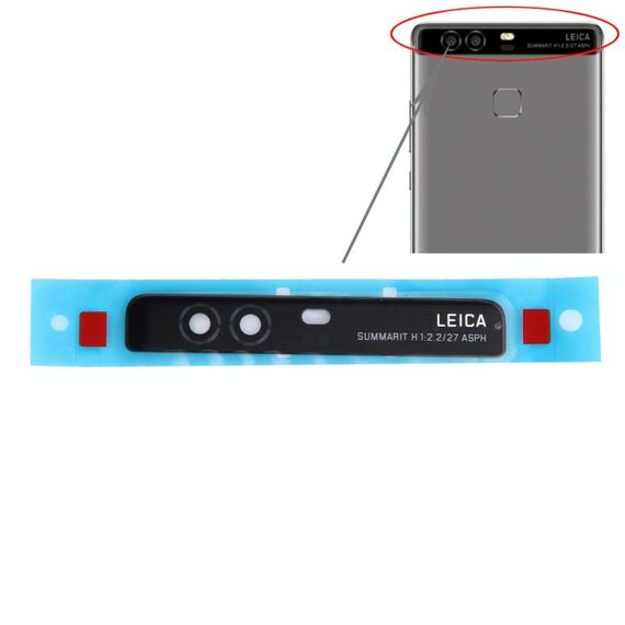 Per l'obiettivo della fotocamera posteriore Huawei P9 (nero)