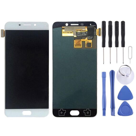 Schermo LCD OLED originale per OPPO R9 / F1 Plus con assemblaggio completo di digitalizzatore (bianco)