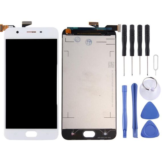 Schermo LCD TFT per OPPO A57 con assemblaggio completo di digitalizzatore (bianco)