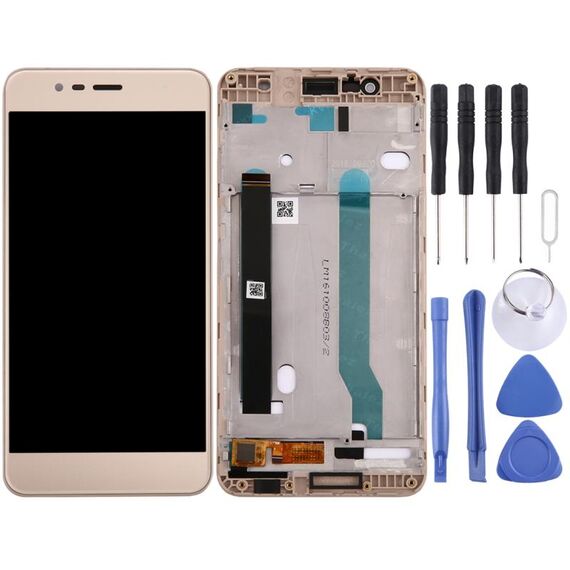 Schermo LCD OEM per Asus ZenFone 3 Max / ZC520TL / X008D Digitizer Assemblaggio completo con cornice (oro)
