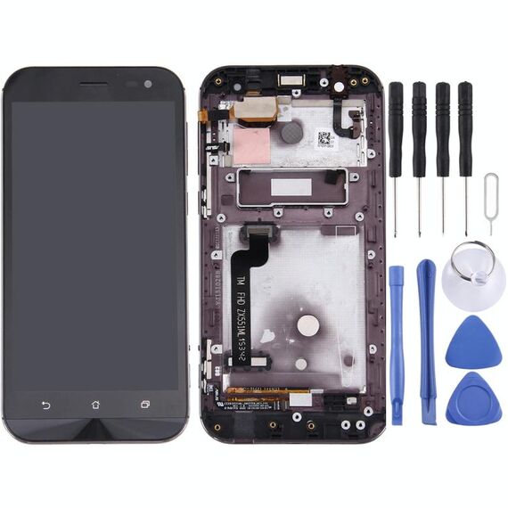 Schermo LCD OEM per ASUS ZenFone Zoom 5,5 pollici / ZX551ML Digitizer Assemblaggio completo con cornice (nero)