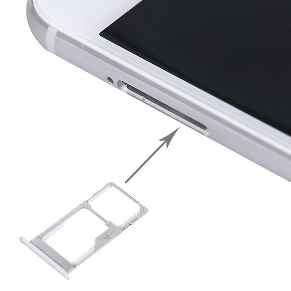 Per Meizu Pro 5 Vassoio SIM + SIM / Micro SD Card (Argento)
