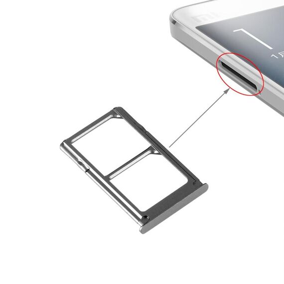 Vassoio scheda SIM per Xiaomi Mi 5 (nero)